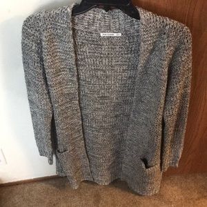 Gray knit sweater